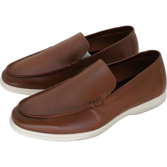 Alfani Men's Tan Faux Leather Loafers - Porter Style, Size 11 - Picture 2 of 6